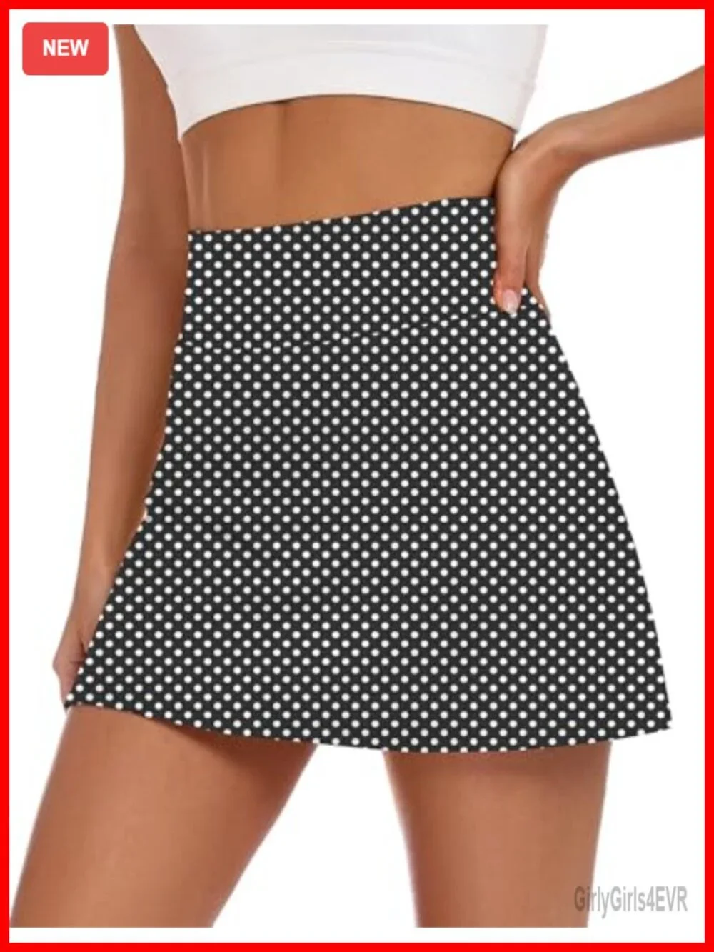 High Waisted Athletic Skort with Pockets for Tennis Golf Workout